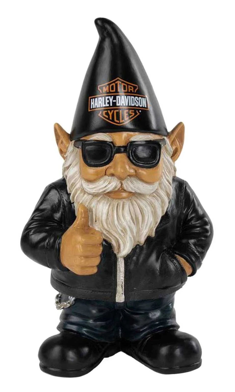 Nain de jardin motard sculpté Harley-Davidson B&S - HDX-99392