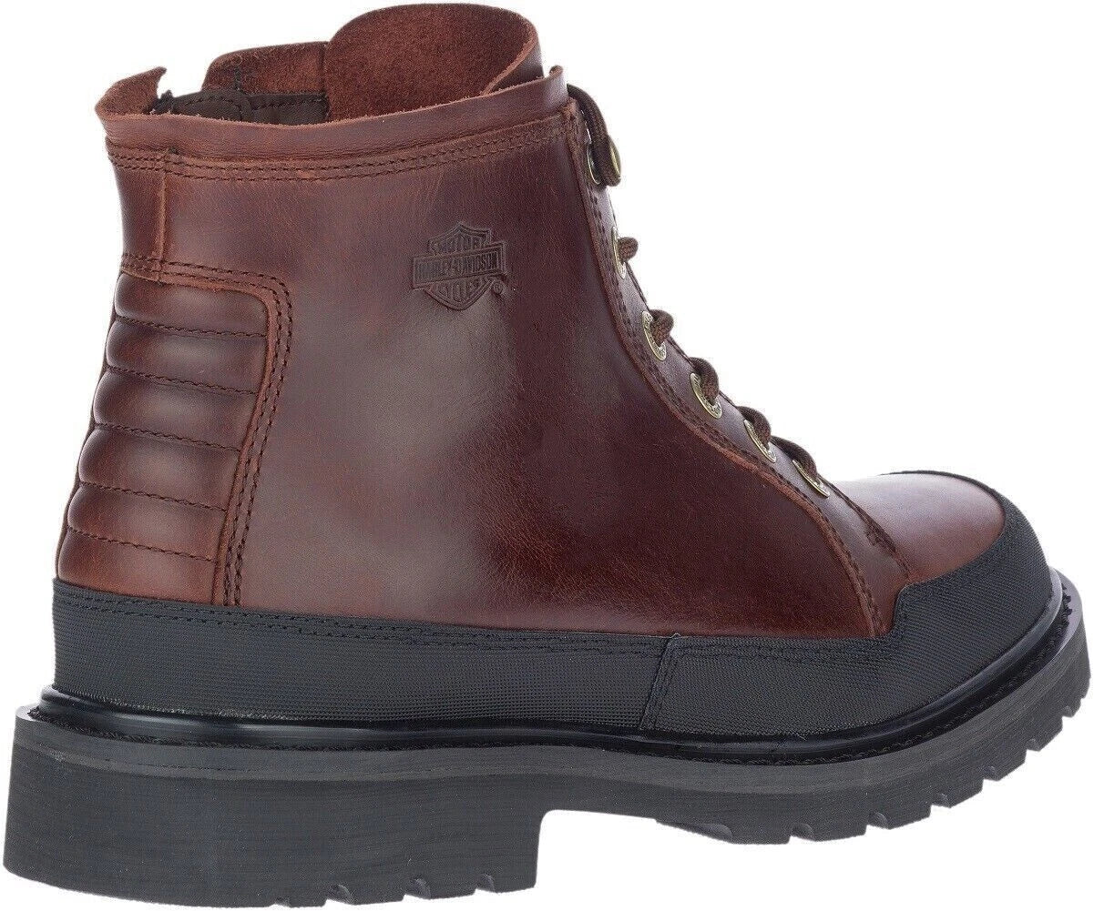 Bottes de moto H-D Dalton en cuir marron pour homme - D93807
