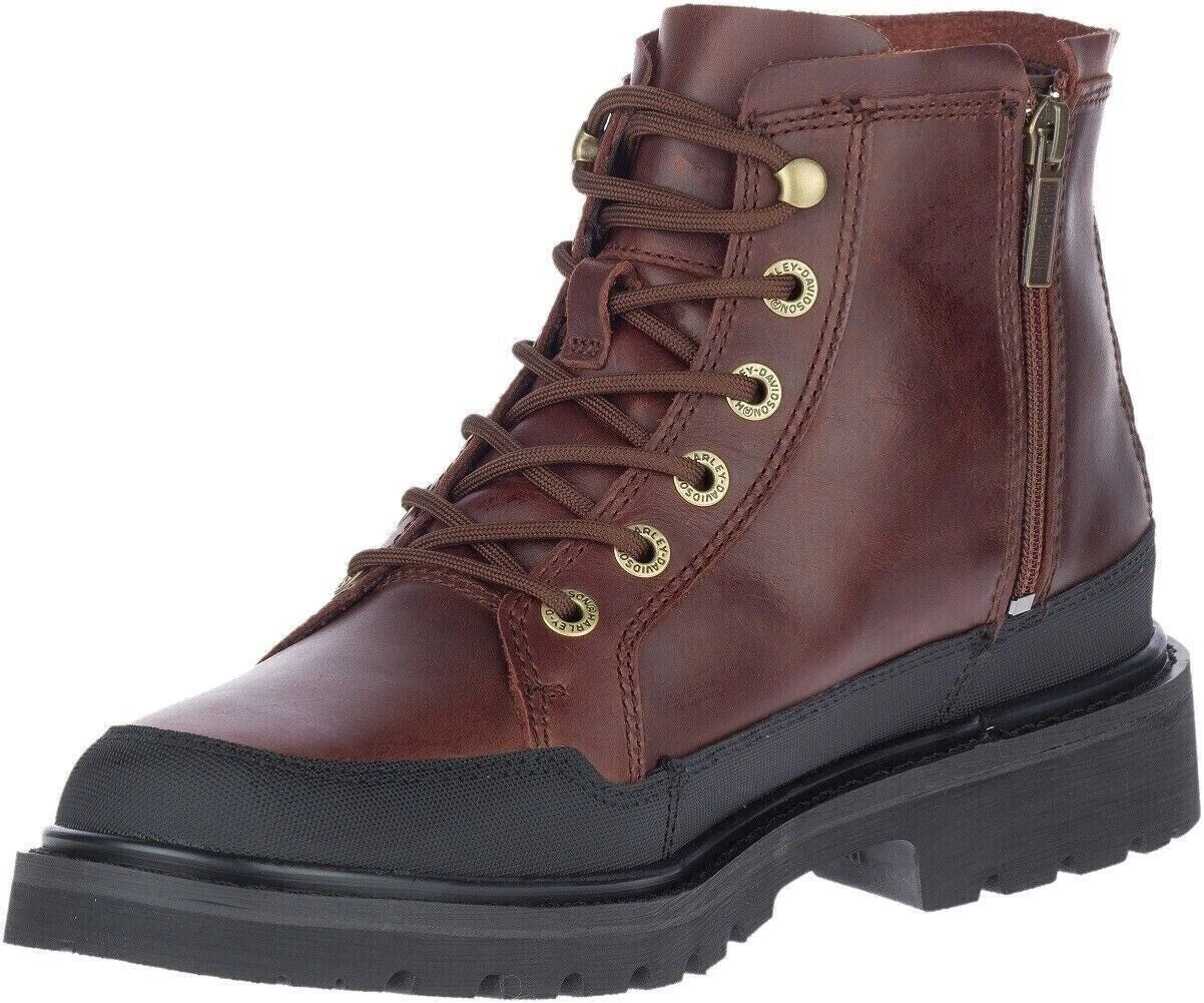 Bottes de moto H-D Dalton en cuir marron pour homme - D93807