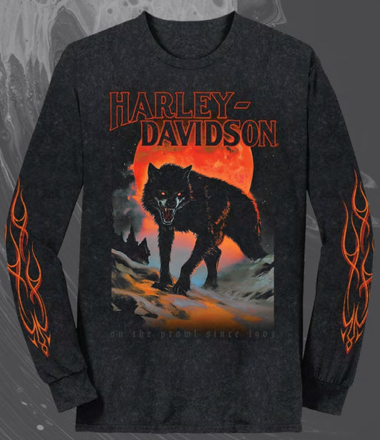 T-SHIRT HOMME WEREWOLF PROWLER DYED LS - 3002601