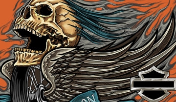 T-SHIRT HOMME SCREAMIN' WHEEL VINTAGE ORANGE - 3002789