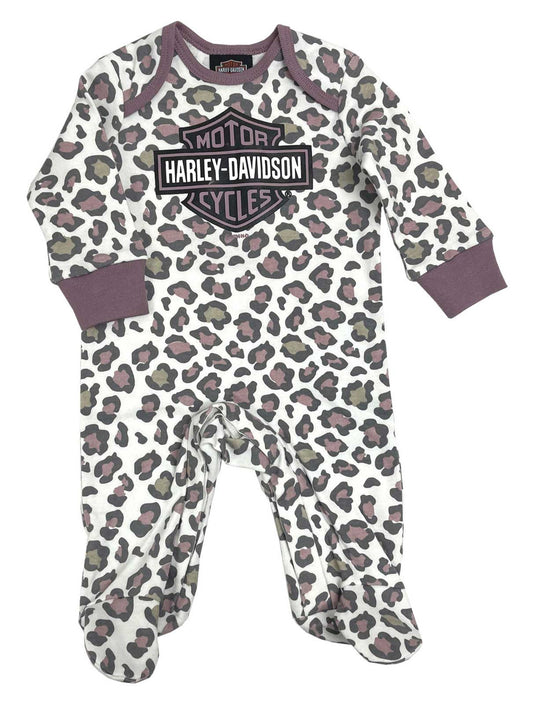 Combinaison à pieds pour bébé fille H-D® à imprimé léopard - 3004405