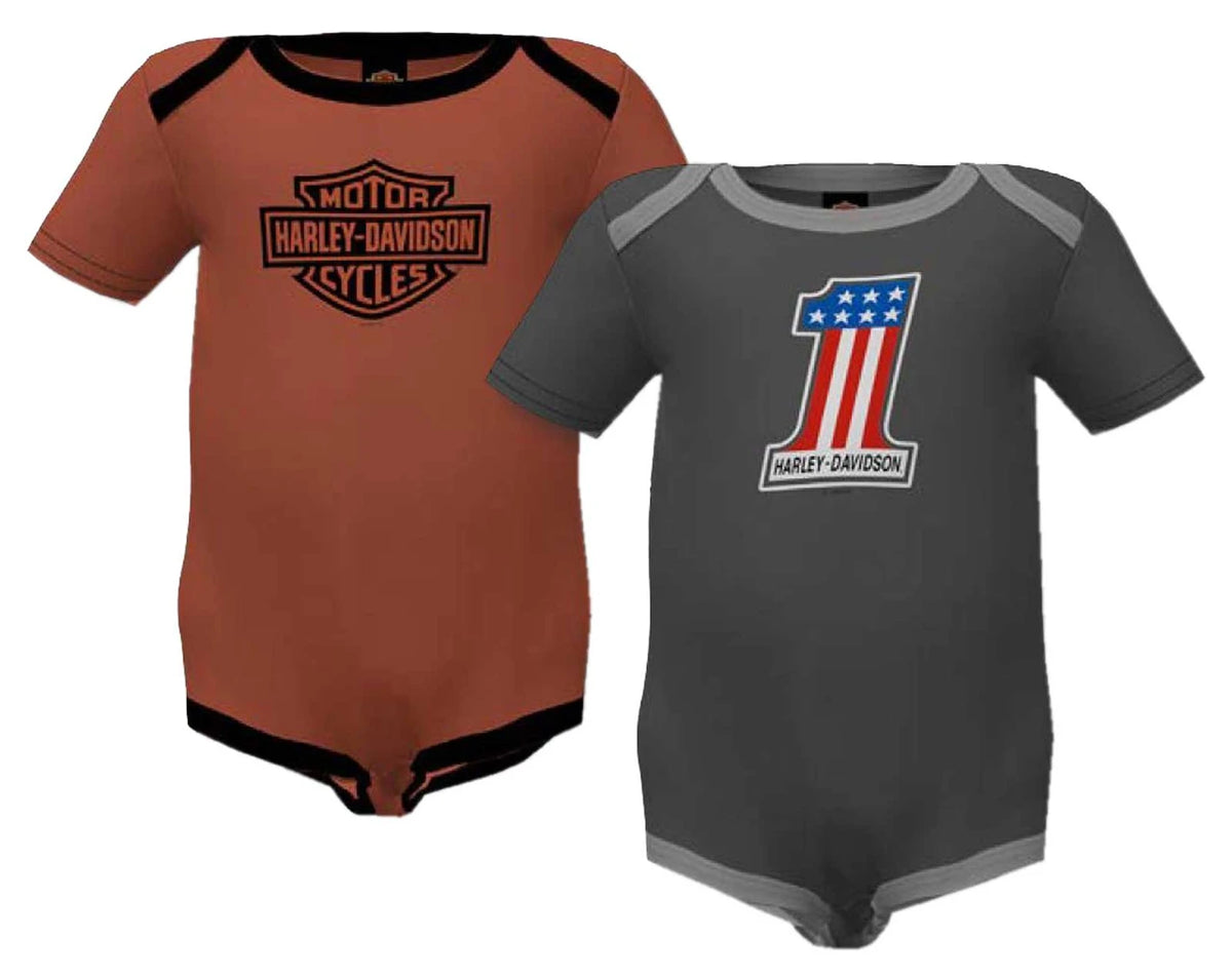 Ensemble de 2 bodies côtelés bicolores H-D® pour bébé garçon - 3059237