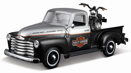 CHEVROLET 3100 PICK-UP 1950 + MOTORCYCLE HARLEY DAVIDSON FL PANHEAD - 32198-01