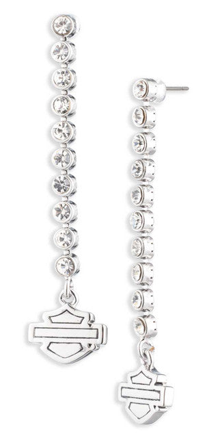 Boucles d'oreilles pendantes linéaires en cristal H-D® pour femmes - 34G00107