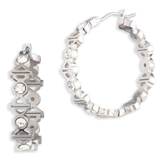 Boucles d'oreilles créoles Harley-Davidson® pour femmes - 34G00122