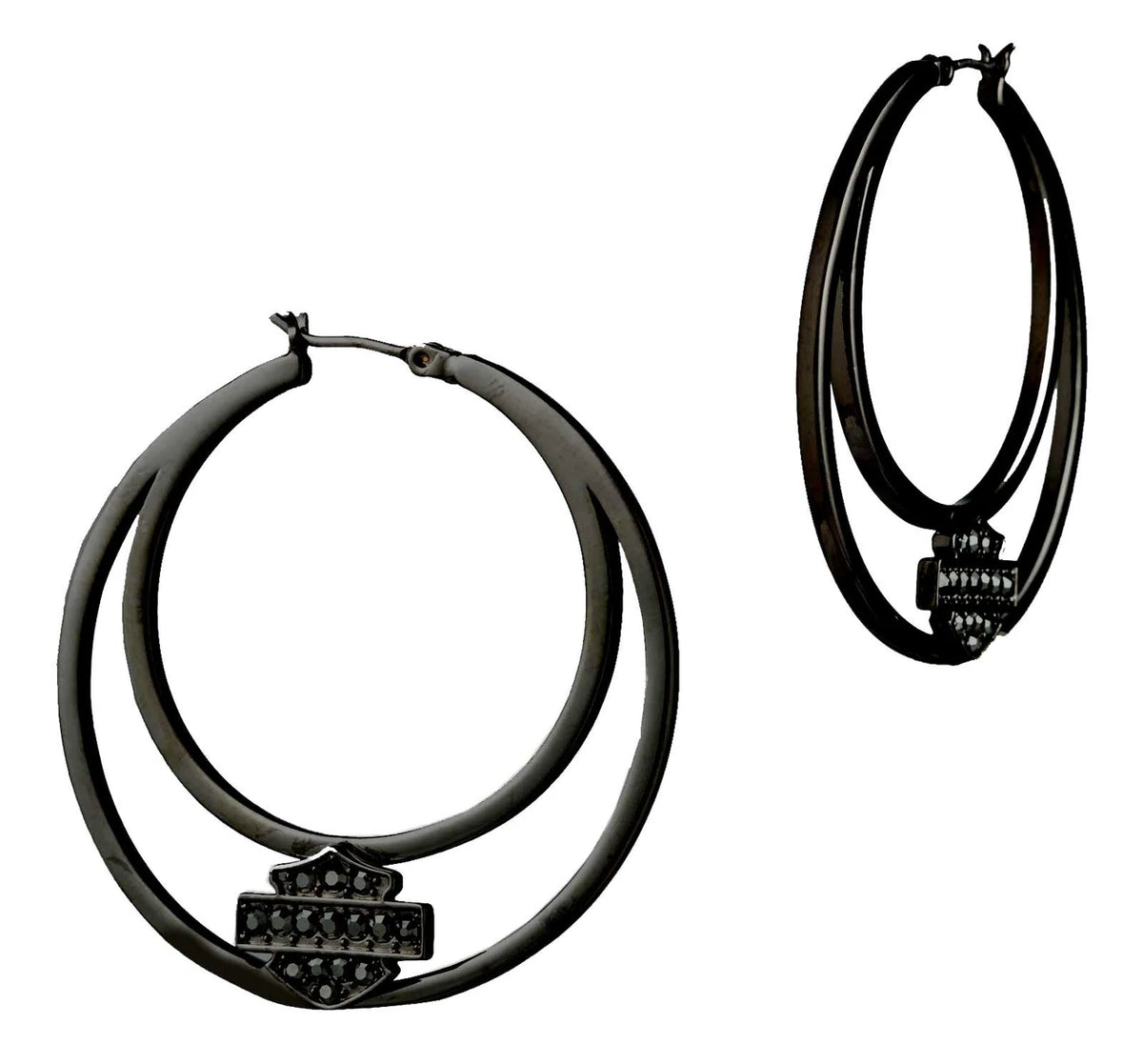 Boucles d'oreilles créoles Harley-Davidson® pour femmes - 34G00144