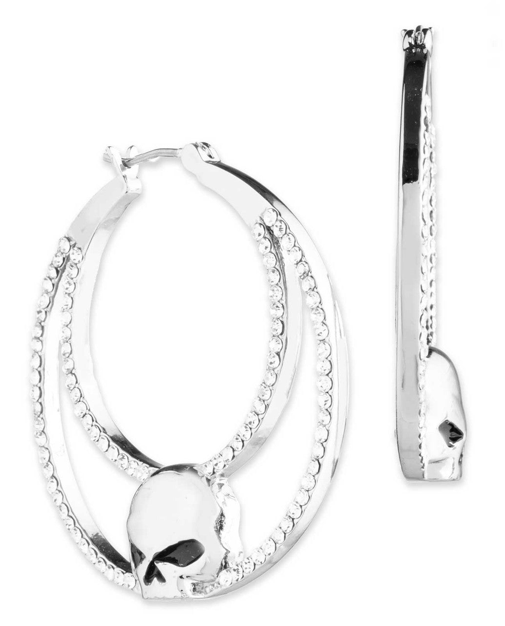 Boucles d'oreilles créoles H-D® pour femme, motif tête de Willie G - 34G00194