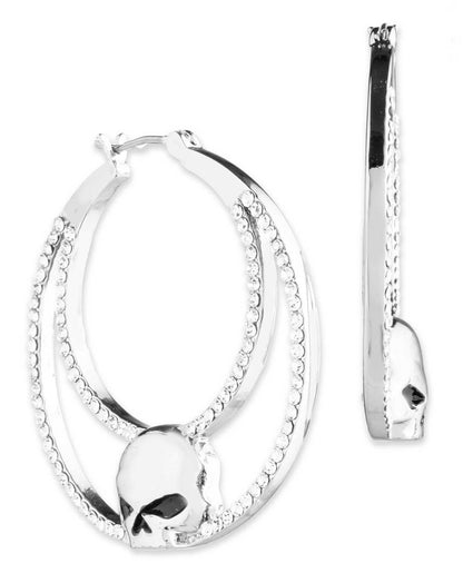 Boucles d'oreilles créoles H-D® pour femme, motif tête de Willie G - 34G00194