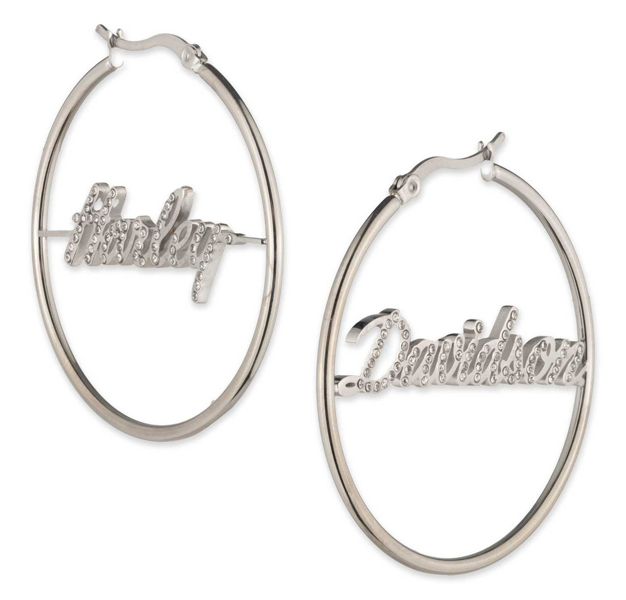 Boucles d'oreilles créoles H-D® pour femme - 34G00239