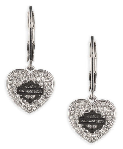 Boucles d'oreilles pendantes, pour femmes en forme de cœur - 34G00271