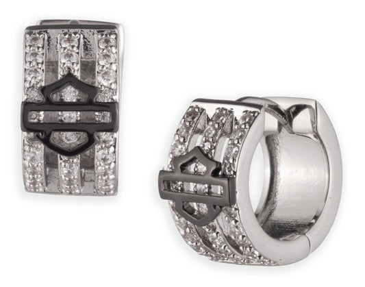 Boucles d'oreilles créoles Harley-Davidson® pour femmes - 34G00272