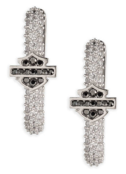 Boucles d'oreilles créoles ovales Harley-Davidson® pour femme - 34G00273