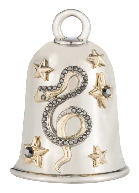 Clochette de moto Harley-Davidson® en cristal, motif étoile et serpent - 34M00375