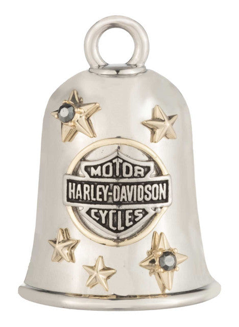 Clochette de moto Harley-Davidson® en cristal, motif étoile et serpent - 34M00375