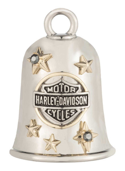 Clochette de moto Harley-Davidson® en cristal, motif étoile et serpent - 34M00375