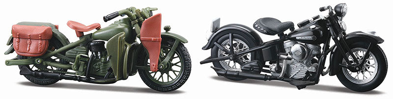 Pack de 2 motos Harley-Davidson des années 40 - 37301-00/40