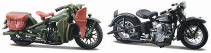 Pack de 2 motos Harley-Davidson des années 40 - 37301-00/40