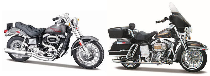 Pack de 2 motos des années 70 (Harley-Davidson Duos) - 37301-00/70