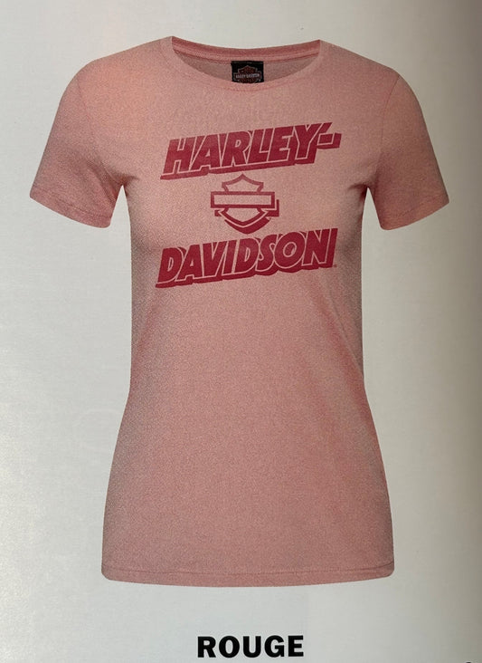 T-Shirt manches courtes pour femme, Rouge - 40291925
