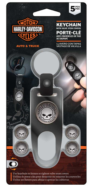 Couvercles de tige de valve et porte-clés Harley-Davidson (4530-G)