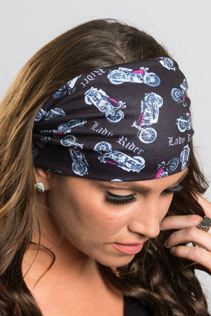 Bandeau à cheveux EZ Bandz pour motarde vintage (50098)