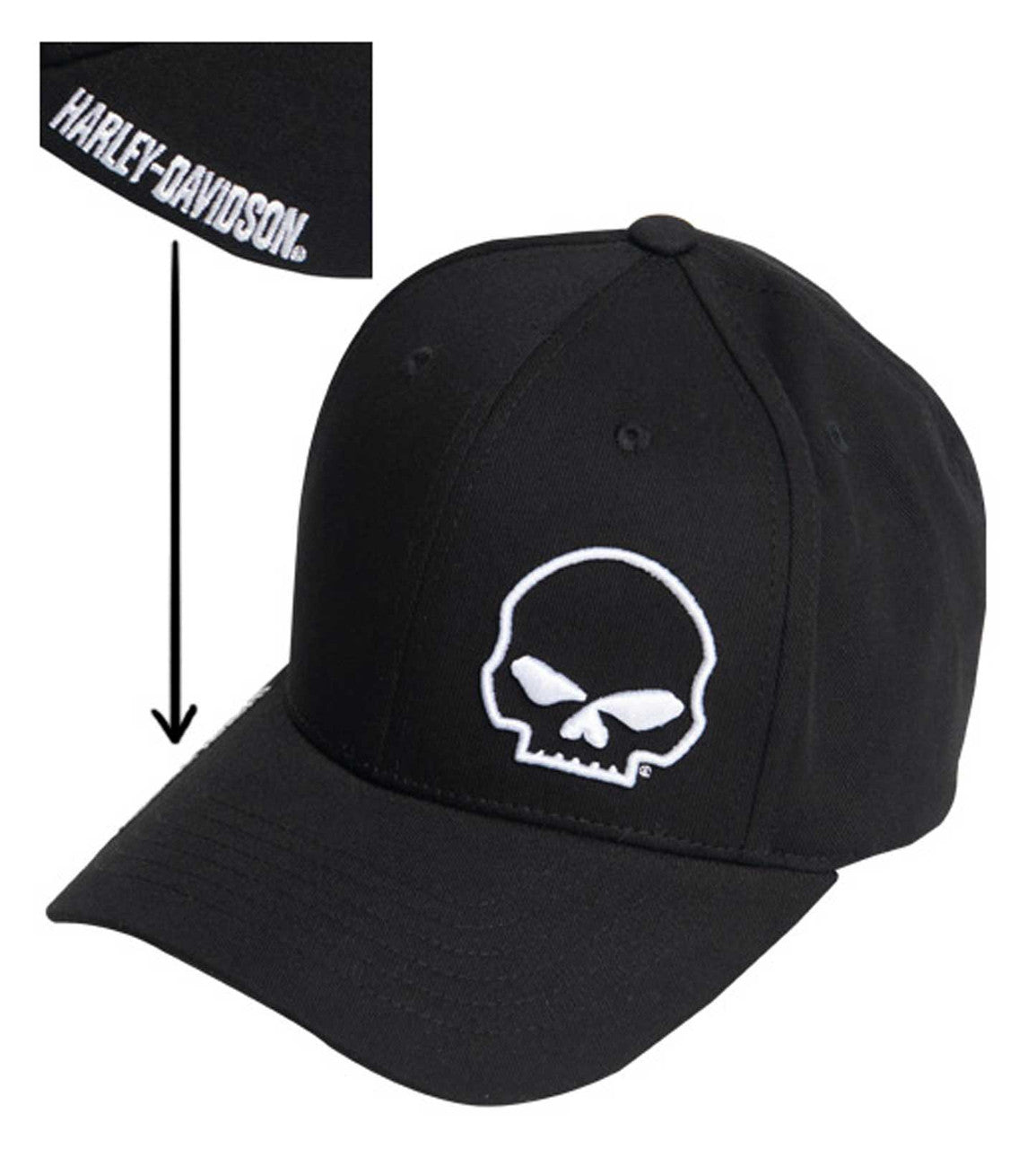 Casquette de baseball Harley-Davidson® pour homme, modèle Crooked Sk**L - 50290021