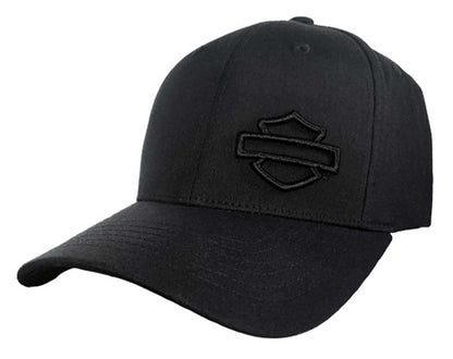 Casquette de baseball extensible brodée B&S pour homme Harley-Davidson® - Noir uni (50290103)