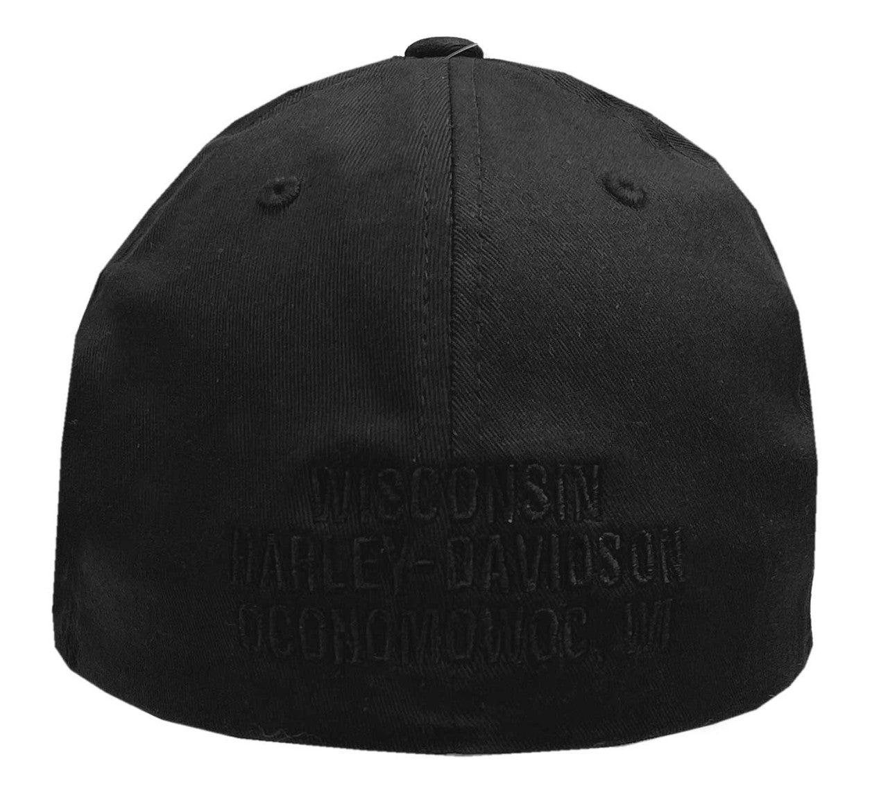 Casquette de baseball extensible brodée B&S pour homme Harley-Davidson® - Noir uni (50290103)