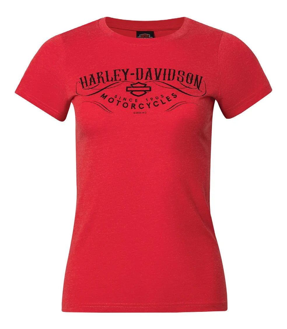 T-shirt femme Décor Harley-Davidson rouge 40291751