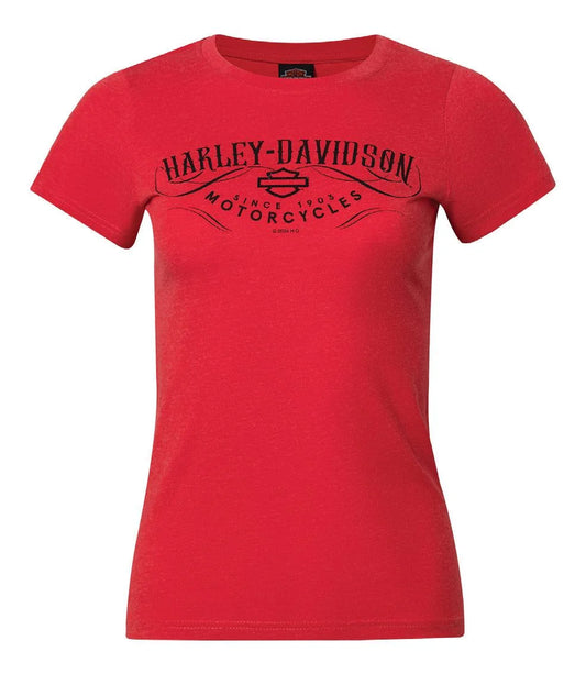 T-shirt femme Décor Harley-Davidson rouge 40291751