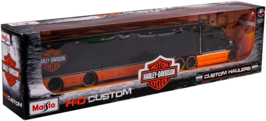 Camion Harley Davidson Custom Haulers Maisto noir à l'échelle 1/64 - 11516-HD NOIR