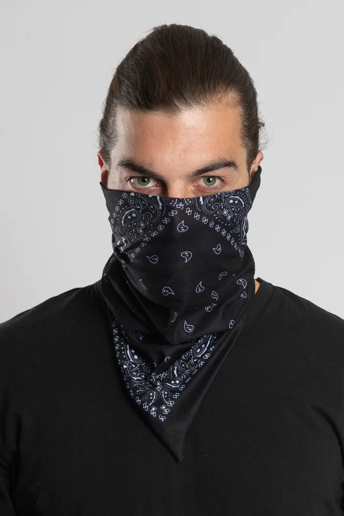 Bandana noir, tube de bandana - 80005