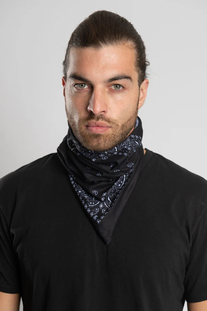 Bandana noir, tube de bandana - 80005