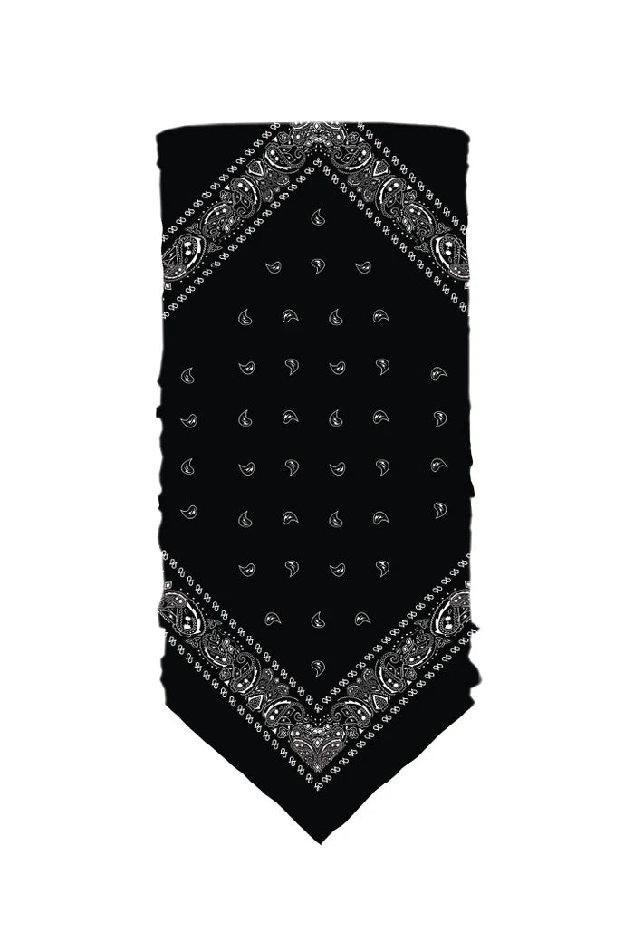 Bandana noir, tube de bandana - 80005