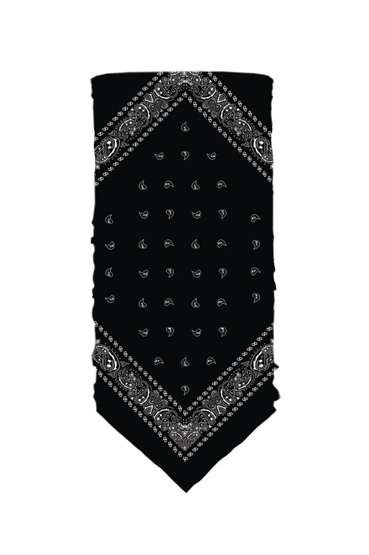 Bandana noir, tube de bandana - 80005