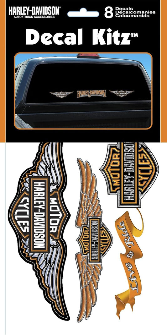Kit d'autocollants Harley HD, 8 pièces - CG3900