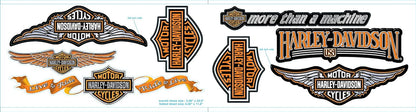 Kit d'autocollants Harley HD, 8 pièces - CG3900