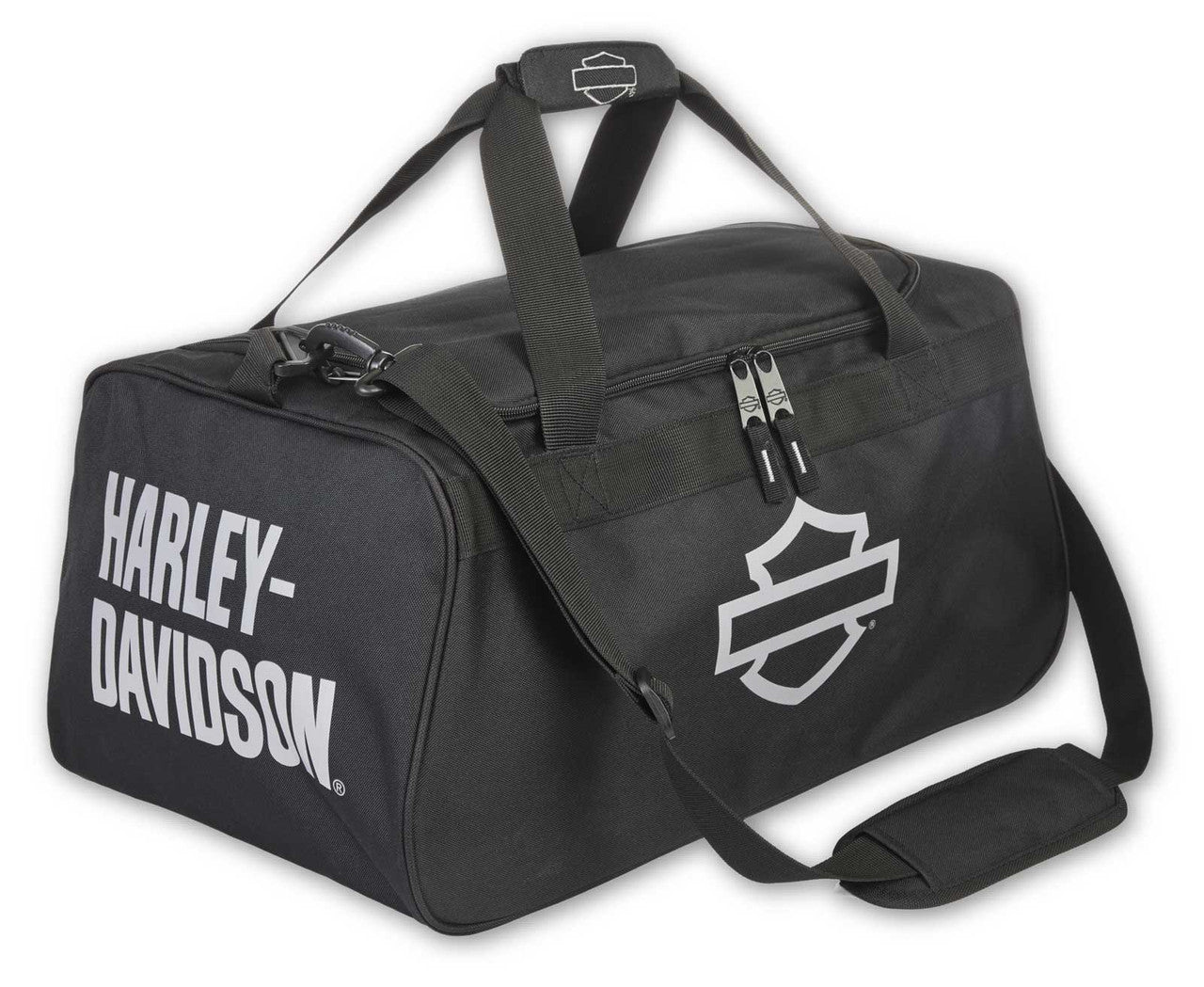 Sac de sport robuste à fermeture éclair avec logo H-D® B&S - 90410-BLACK/GREY