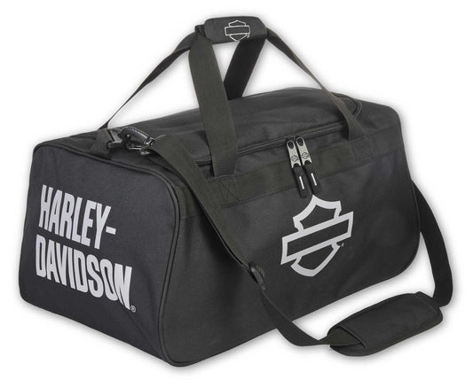 Sac de sport robuste à fermeture éclair avec logo H-D® B&S - 90410-BLACK/GREY