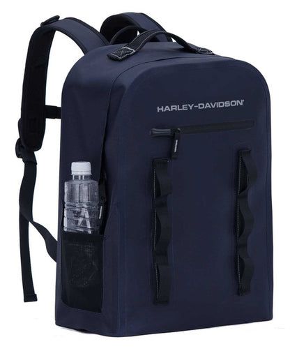 Sac à dos étanche Harley-Davidson®, logo HD et bretelles réglables – Bleu (90615-Blue)
