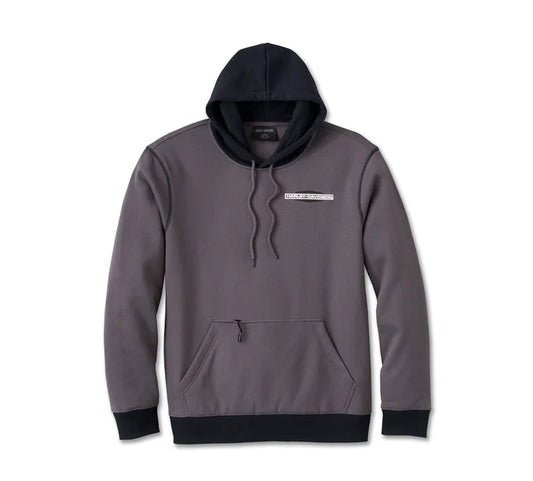 Sweat à capuche Kickstart pour homme - Colorblock - Harley Black & Blackened Pearl 96008-25VM