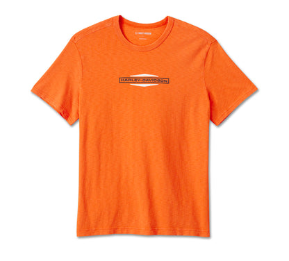 T-shirt Stacked B&S Slub pour homme, orange - 96013-25vm