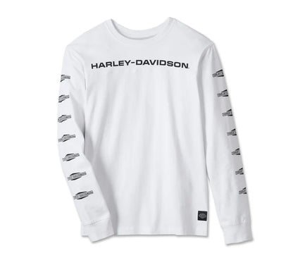 T-shirt à manches longues Harley Davidson pour homme, blanc - 96024-25VM