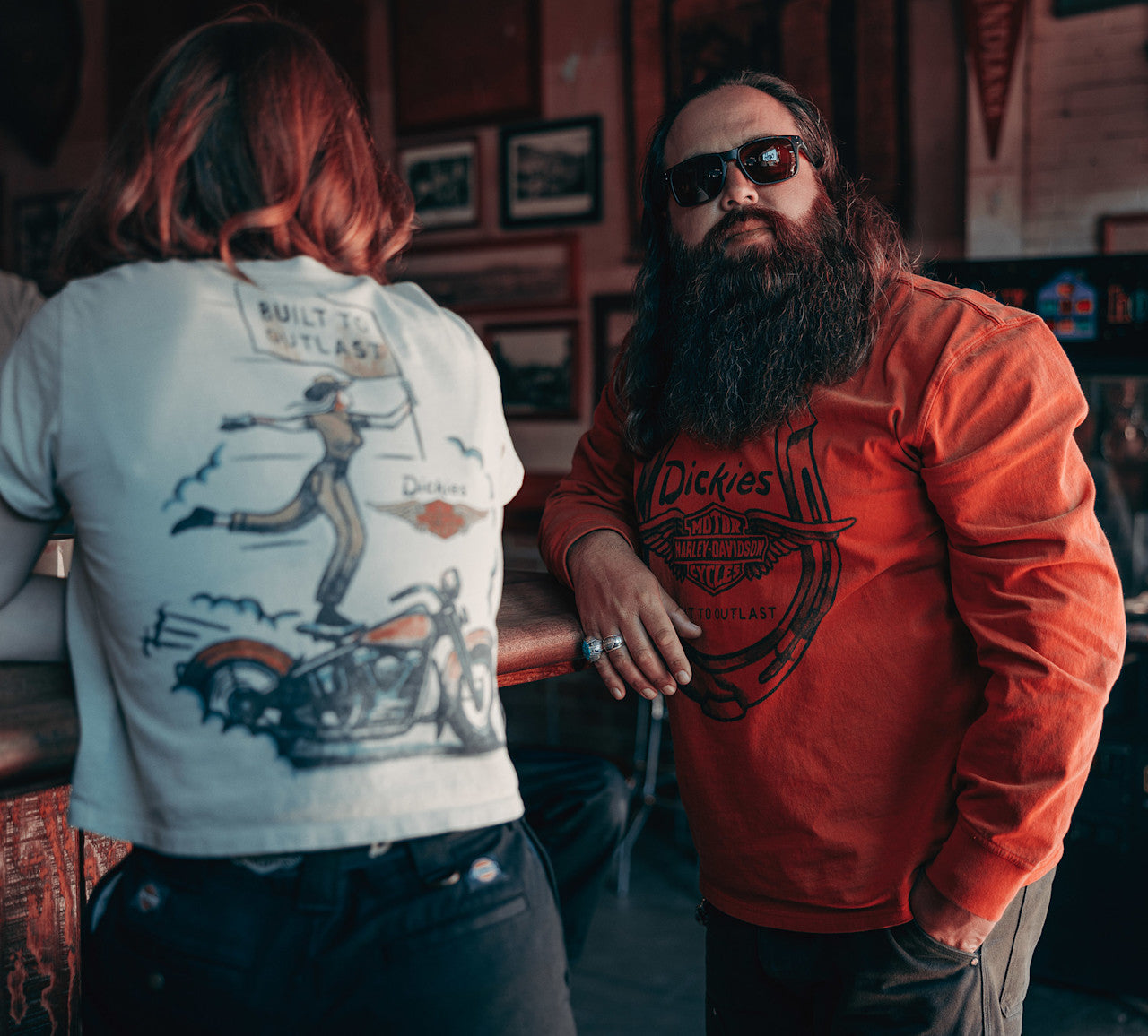 T-shirt à manches longues Dickies x HD Winged Horseshoe - 96088-26VM