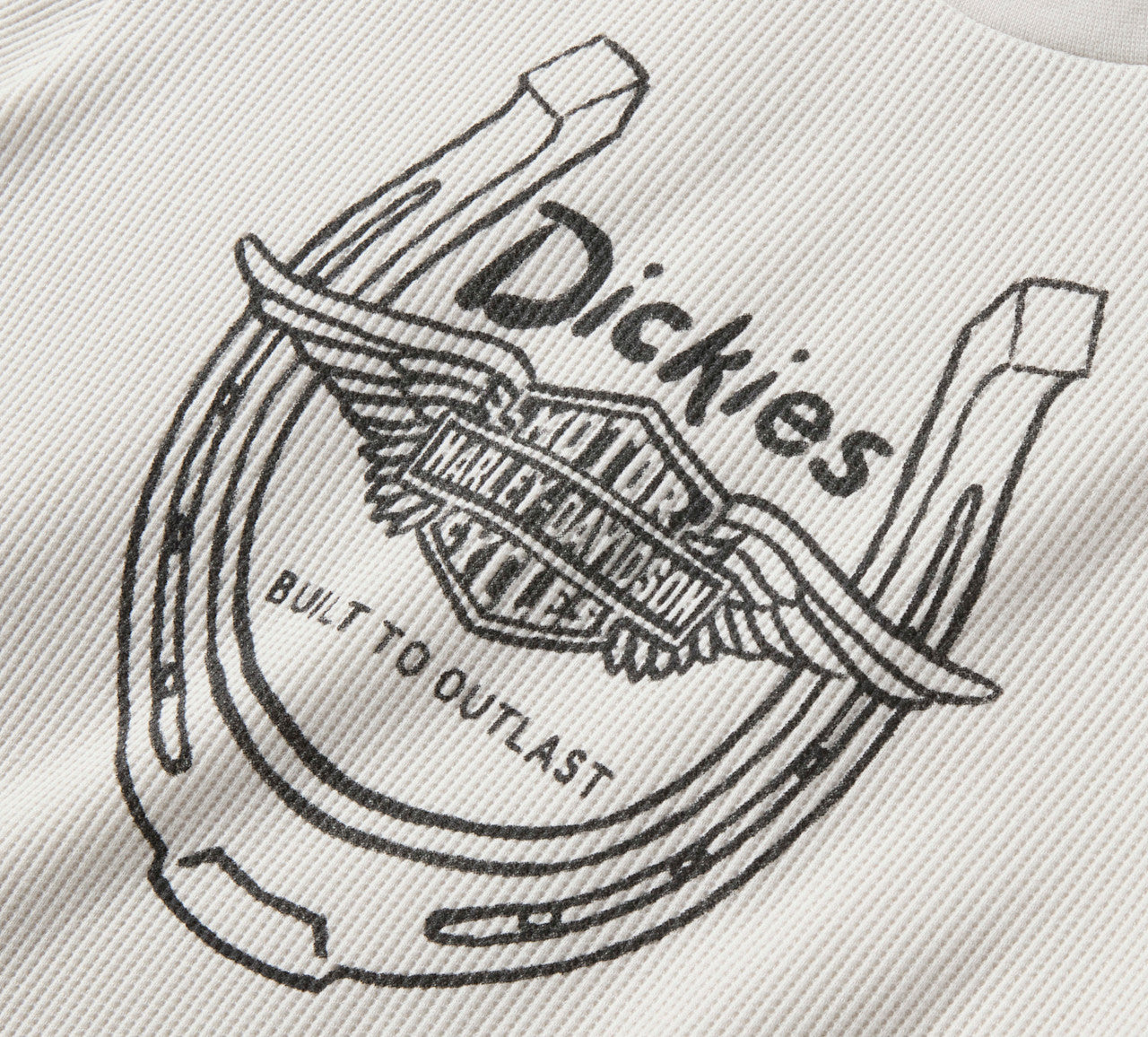 T-shirt thermique à manches longues Dickies x HD Winged Horseshoe pour femme - 96111-26VW
