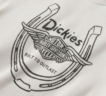T-shirt thermique à manches longues Dickies x HD Winged Horseshoe pour femme - 96111-26VW