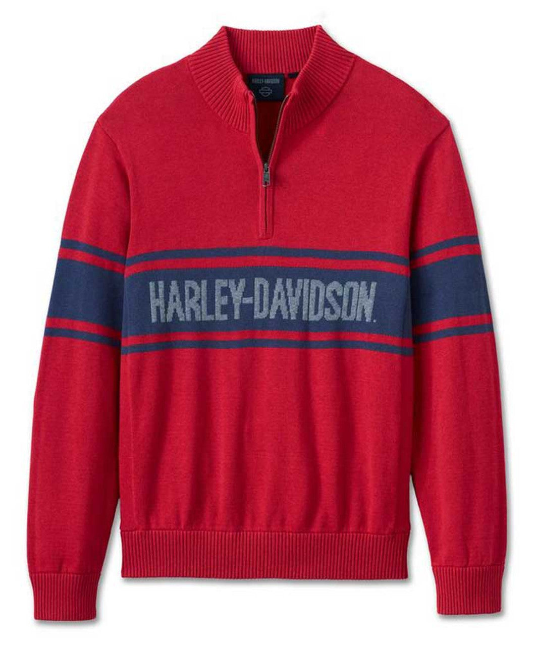 Pull en laine à col montant et fermeture éclair 1/4 pour homme - 96119-25VM
