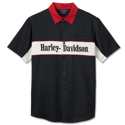 Chemise de mécanicien boutonnée à manches courtes « The Garage » pour homme - 96149-25vm