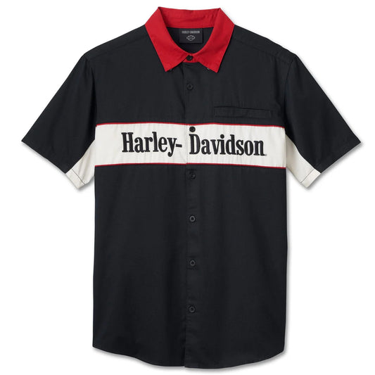 Chemise de mécanicien boutonnée à manches courtes « The Garage » pour homme - 96149-25vm